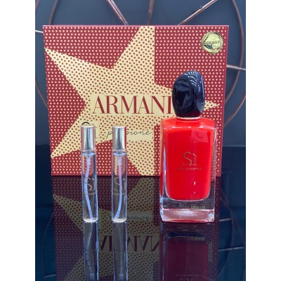 Armani Si Passione edt 100 ml Bayan parfüm  & 2 x 8 ml Decant çanta boy parfüm 